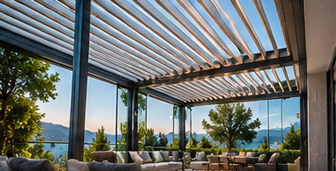 Gündüz açık lamelli bioklimatik pergola